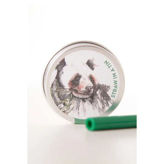 Panda reusable silicone straw