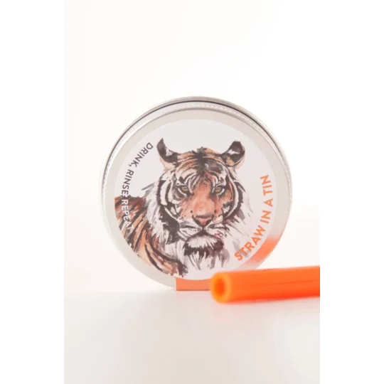 Tiger Reusable silicone straw