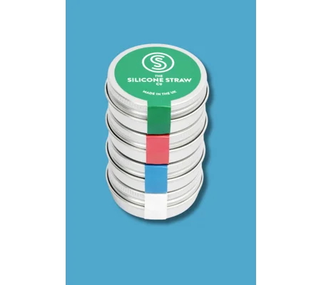 REUSABLE SILICONE STRAWS WITH TRAVEL TINS - OFFER