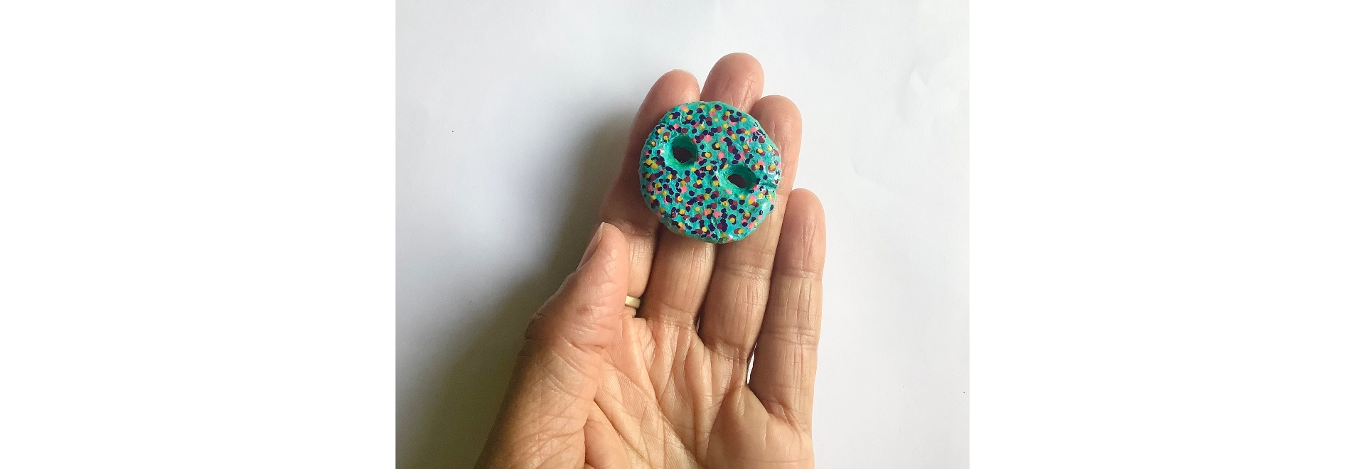 Cardboard giant button