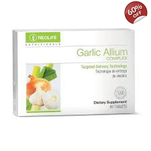 Neolife Garlic Allium Sativum Supplement - Supports Heart Health, Immune System, and Antioxidant Defense | Natural Herbal Wellness Pills