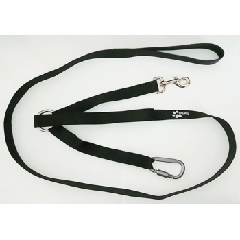 Heavy Duty Double Clip Leash - With Highway Handle & Lock Carabiner