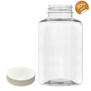 300ml Small Neck Screw Top Jar & 38mm White Screw Cap