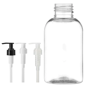 100ml Clear Round Boston Bottle with Pump