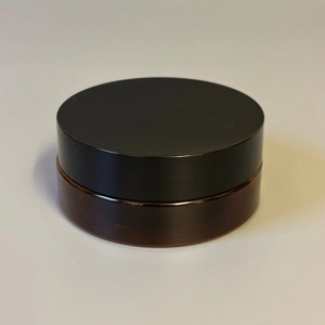 50ml Amber Wide Neck Screw Top Jar & 70mm Black Screw Cap