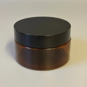 100ml Amber Wide Neck Screw Top Jar & 70mm Black Screw Cap