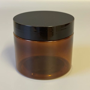 150ml Amber Wide Neck Screw Top Jar & 70mm Black Screw Cap