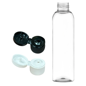 150ml Clear Tall Boston Bottles with Flip Top Caps