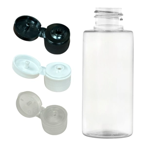 50ml Clear Tall Tubular Pet Bottles with Flip Tops