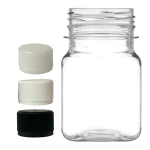80ml Square Juice Bottles with 38mm Caps