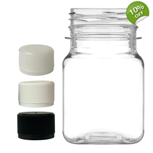 80ml Square Juice Bottles with 38mm Caps