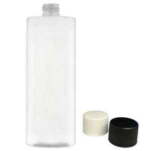 500ml Clear Tall Tubular Pet Bottles with Screw Caps