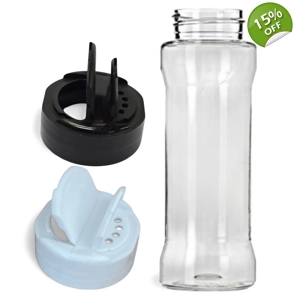 175ml Round Plastic Spice Jar & Lid