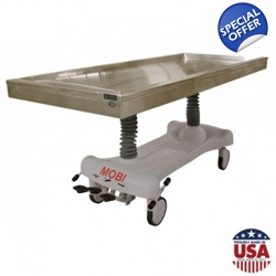Embalming Table - Regency 1000-lbs Oversized Hydraulic Embalming Table
