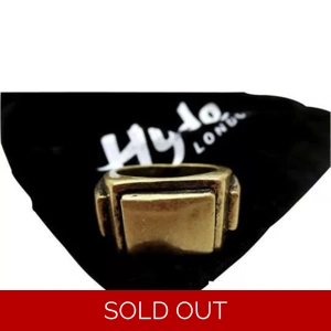 Hyde London Uk Men’s Chunky Brass Hip Hop Ring - Size U Hyde London Uk Men’s Chunky Brass Hip Hop Ring - Size U