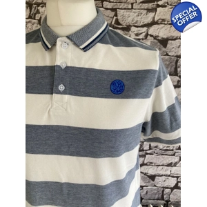 Men’s Moody Blue Poloshirt Stripes
