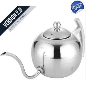 The Genie - Premium Stainless Steel Slow Pouring Tea Pot