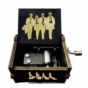 Wooden Music Box The Beatles - Let It Be - Wind-Up-Hand-Crank Wooden Music Box The Beatles - Let It Be - Wind-Up-Hand-Crank