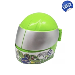 NEW Micro Wheels Mini Motorized Machines Gas N Go Pit Stop Car HELMET Playset NEW Micro Wheels Mini Motorized Machines Gas N Go Pit Stop Car HELMET Playset