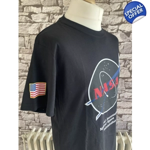 Mister Tee Black Nasa T Shirt Vintage Signs Of NASA - Large