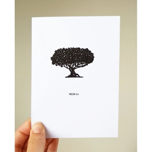Bible Verse Micah 4 Verse 4 Greetings Card Illustrated Fig Tree Peace