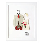 Custom Made Paper Portrait Personalised Wedding Day Gift Family Portrait Couples Portrait Framed