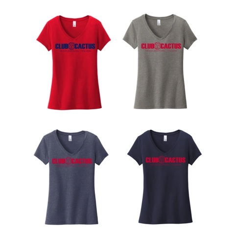Club Cactus Ladies V Neck T