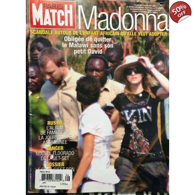 Madonna Paris Match Cover Magazine Madonna Paris Match Cover Magazine