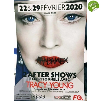Madonna Madame X Tour After Party Glossy Sheet Madonna Madame X Tour After Party Glossy Sheet