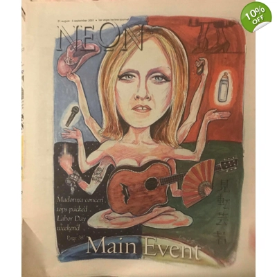 Madonna Neon Newspaper Cover Story