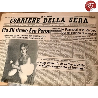 Madonna Evita Movie Prop Newspaper Promo