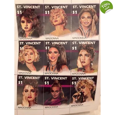 Madonna Stamps 9 St. Vincent Official