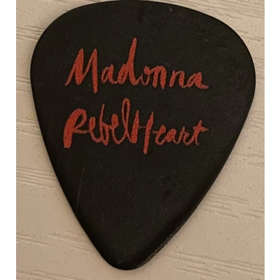 Madonna Rebel Heart Guitar Pic Black Authentic