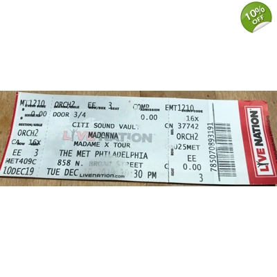 Madonna Madame X Tour Ticket Philadelphia