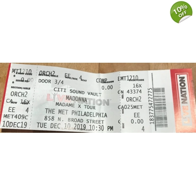 Madonna Tour Ticket Philadelphia