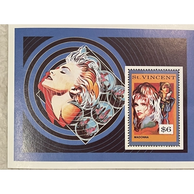 Madonna Stamp Sheet from St. Vincent