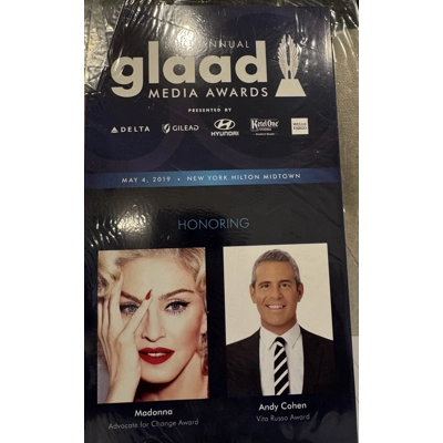 Madonna Glaad Awards Foldout Flyer