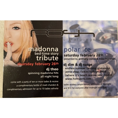 Madonna Posh Club Party Flyer