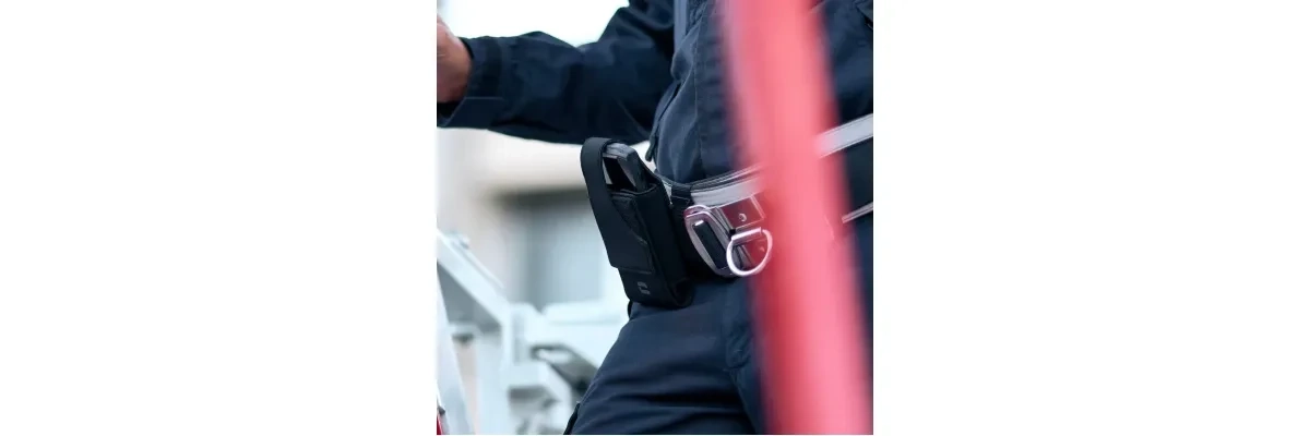 CrossCall ultra rugged mobile phone in pouch