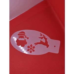 Santa, reindeer and snowflake large