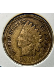 COIN 1901 INDIAN HEAD PENNY