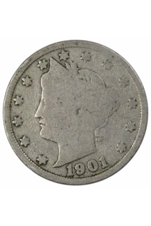 COIN 1901 LIBERTY HEAD NICKEL