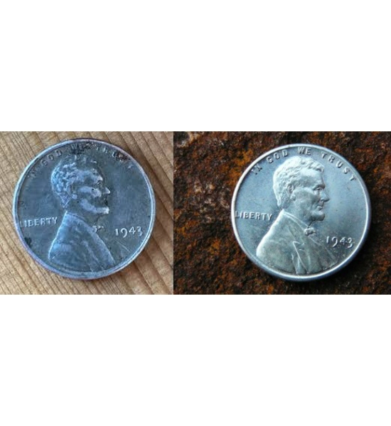 COIN 1943 STEEL PENNY 2X