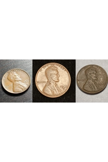 COIN 1947 WHEAT PENNY 3X