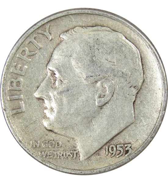 COIN 1953 ROOSEVELT SILVER DIME