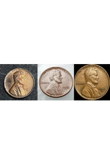 COIN 1953 WHEAT PENNY 3x