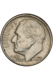 COIN 1957 ROOSEVELT SILVER DIME