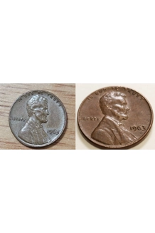 COIN 1963 PENNY 2X