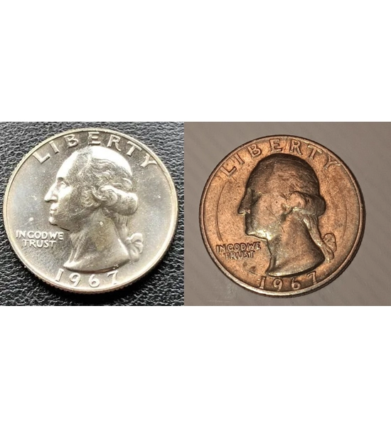 COIN 1967 QUARTER 2X