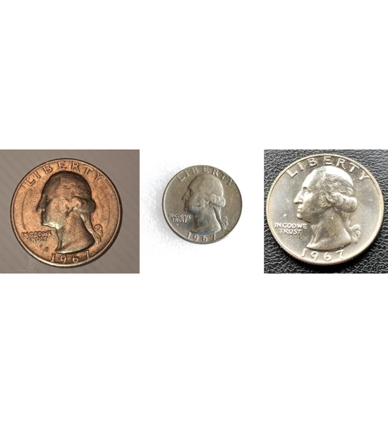 COIN 1967 QUARTER 3X